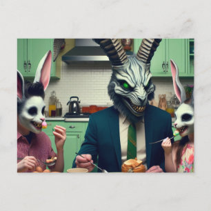 Vintages Beängstigendes Ostern Postkarte