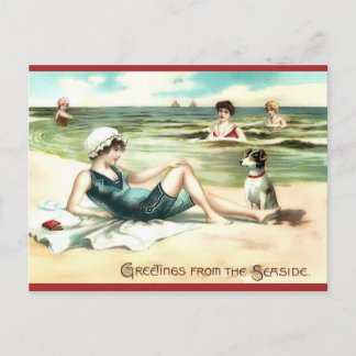 Vintages Beauty Beach Beauty Postkartenbild Postkarte