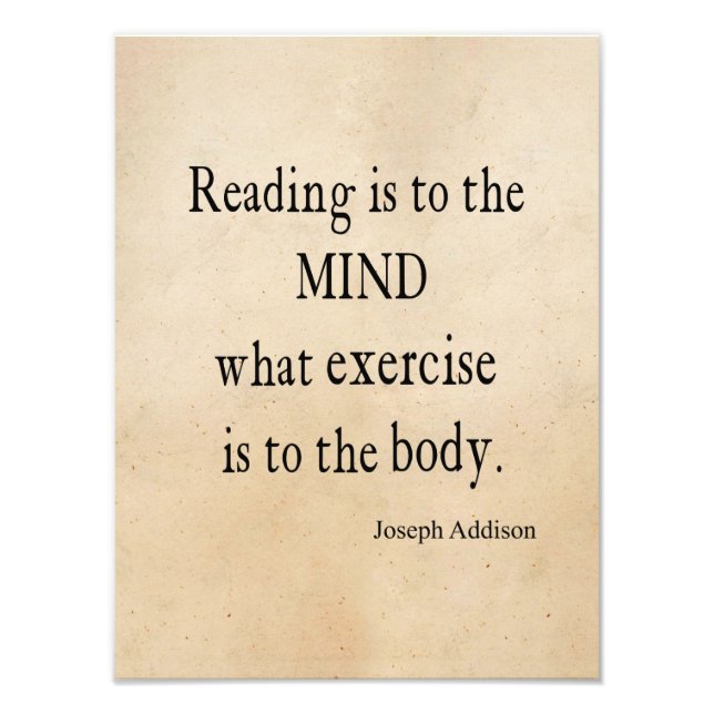Vintages Beige Papier Addison Read Quote Fotodruck (Vorne)