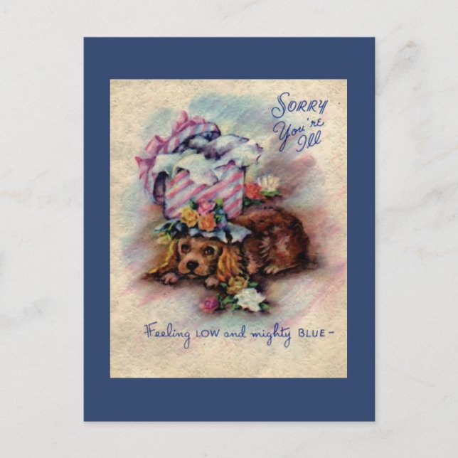 Vintages Beileid Postkarte (Vorderseite)