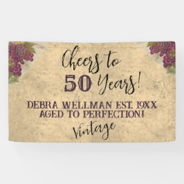 Vintages Beizen zu 50 Jahren Custom Wine Themed Banner