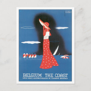 Vintages Belgien - Küste Postkarte