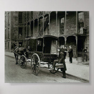 Vintages Bellevue Krankenhaus in New York City NY Poster