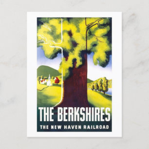 Vintages Berkshires Reiseplakat Postkarte