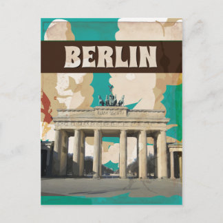 Vintages Berlin Travel Poster Postkarte