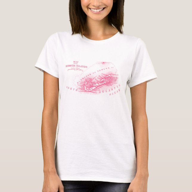 Vintages Bermuda, rosa T-Shirt (Vorderseite)