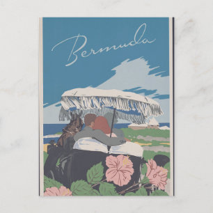 Vintages Bermuda Travel Poster Postkarte