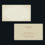 Vintages Berufliches Sepia-Muster Visitenkarte<br><div class="desc">Eleganter,  minimalistischer Text,  zweiseitige Visitenkarte. Geeignet für alle Arten von Berufen.</div>