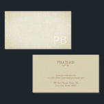 Vintages Berufliches Sepia-Muster Visitenkarte<br><div class="desc">Eleganter,  minimalistischer Text,  zweiseitige Visitenkarte. Geeignet für alle Arten von Berufen.</div>