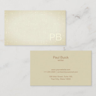 Vintages Berufliches Sepia-Muster Visitenkarte