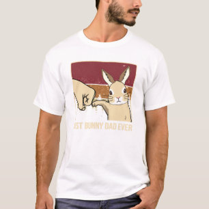 Vintages Bestes Bunny Vater je Fathers Day Geschen T-Shirt