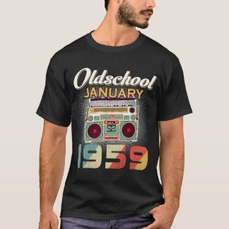 Vintages Bestes JANUAR 1959 61 Jahre alt Geburtsta T-Shirt