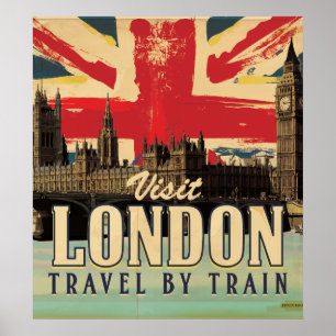 Vintages Besuchs-London-Plakat Poster