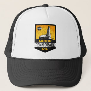 Vintages beunruhigtes Penn Drake Truckerkappe