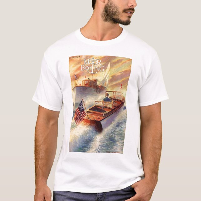 Vintages Bewegungsboots-T-Shirt T-Shirt (Vorderseite)