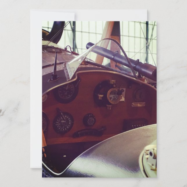 Vintages Bi-Flugzeug-Cockpit (Vorderseite)