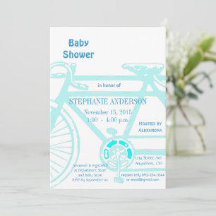 Vintages Bicycle Baby Boy Dusche Einladungen