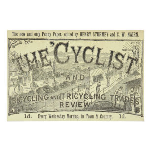 Vintages Bicycle Magazine Werbung Art Poster