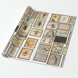 Vintages Bienenwaschpapier Geschenkpapier
