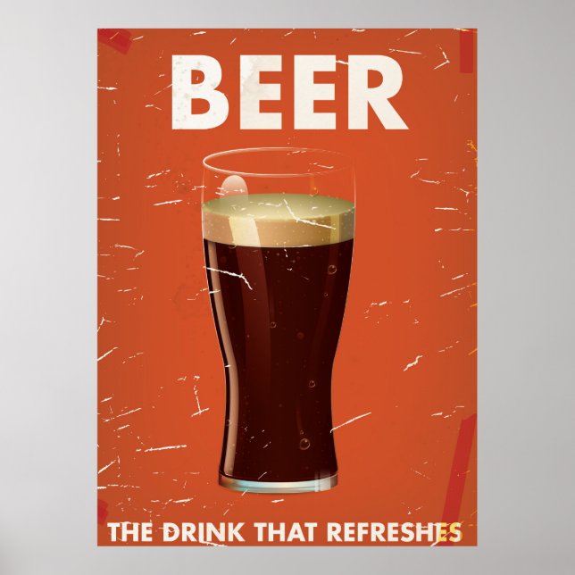 Vintages Bier Kommerzielles Poster. Poster (Vorne)