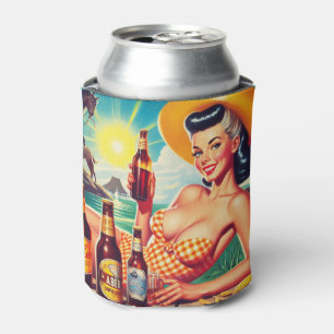 Vintages Bier Summer Girl Dosenkühler