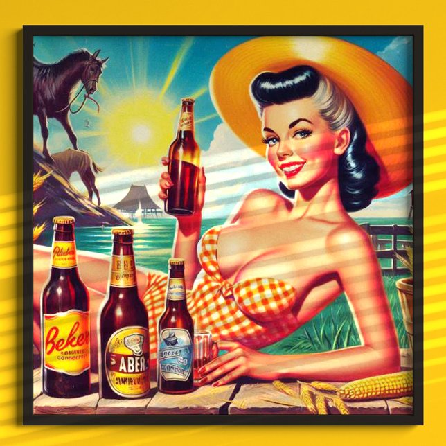 Vintages Bier Summer Girl Poster (Von Creator hochgeladen)