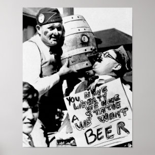 Vintages Bier-Verbot, Wir Wollte Bier-Verbot Poster