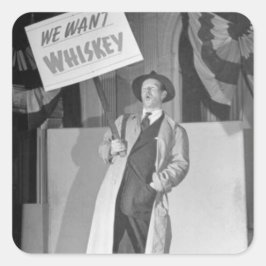 Vintages Bier-Verbot, Wir Wollte Bier-Verbot Quadratischer Aufkleber