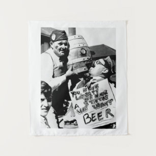 Vintages Bier-Verbot, Wir Wollte Bier-Verbot Wandteppich