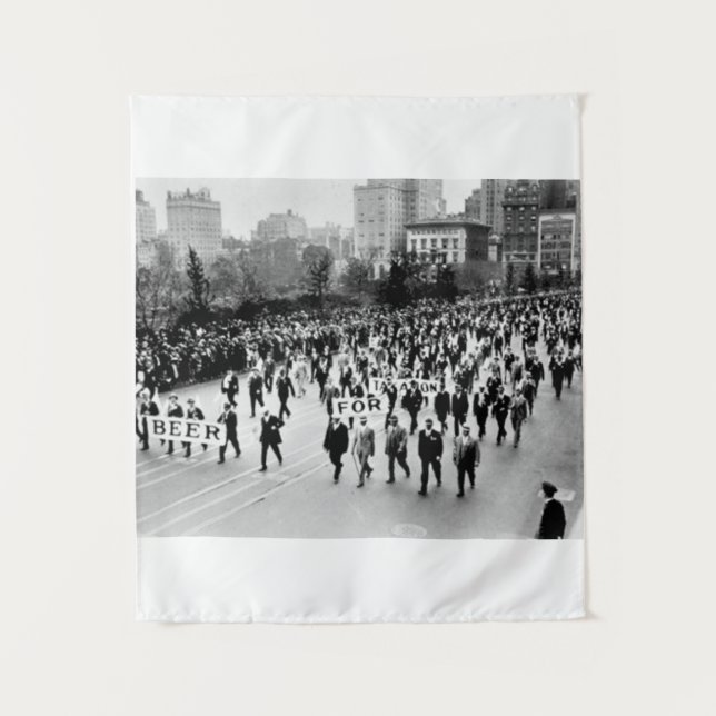 Vintages Bier-Verbot, Wir Wollte Bier-Verbot Wandteppich (Vorderseite)