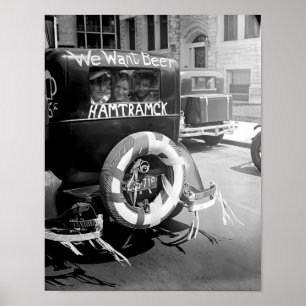 Vintages Bier, Vintag 1930, Bar art Poster