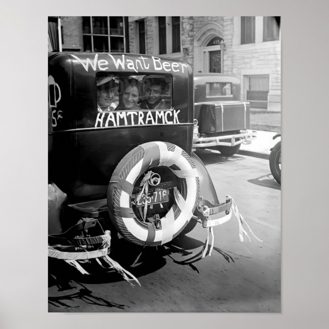 Vintages Bier, Vintag 1930, Bar art Poster (Vorne)