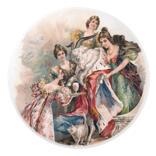 Vintages Bier-Werbeplakat Keramikknauf (Vorderseite)