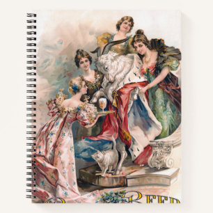 Vintages Bier-Werbeplakat Notizbuch