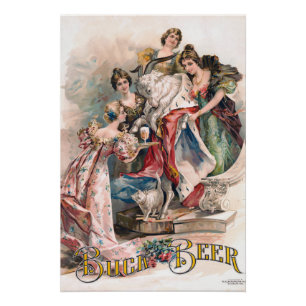 Vintages Bier-Werbeplakat Poster