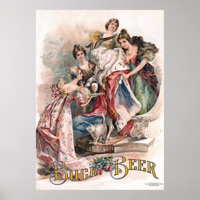 Vintages Bier-Werbeplakat Poster (Vorne)