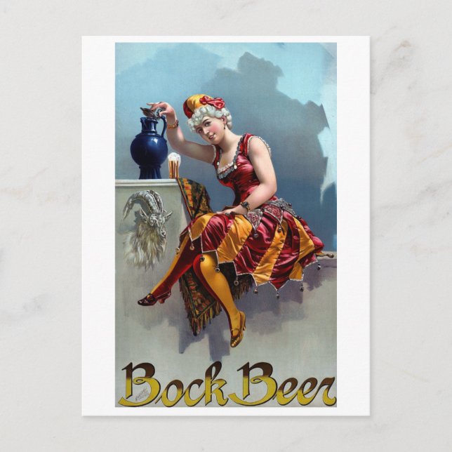 Vintages Bierposter Postkarte (Vorderseite)