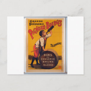 Vintages Bierwerbung Poster Grande Brasserie Postkarte