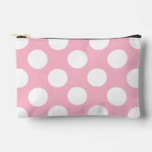 Vintages Big Polka Dots Weißes Pastellrosa Muster