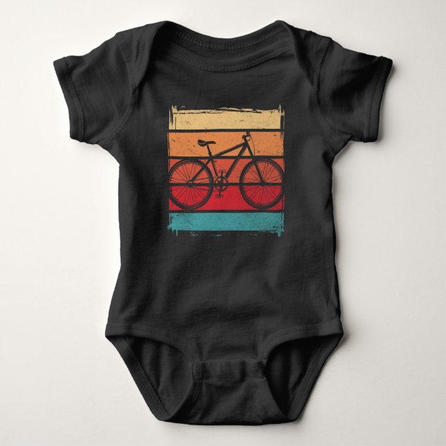 Vintages Bike Art Radfahren Lover Baby Strampler (Vorderseite)