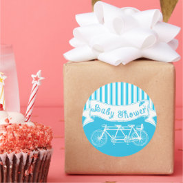 Vintages Bike für Dreifachduschenaufkleber Runder Aufkleber