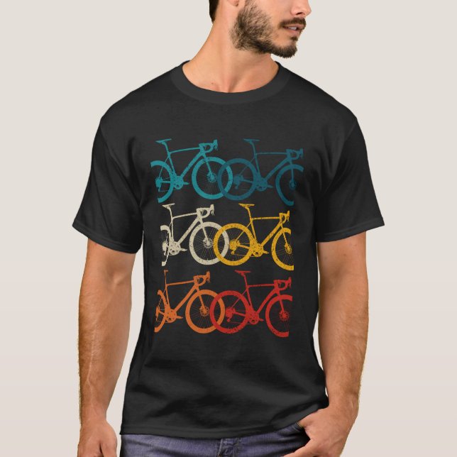 Vintages Bike Rad Racing Fahrrad Rad T-Shirt (Vorderseite)