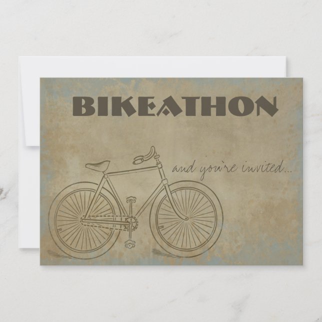 Vintages Bikeathon Einladung (Vorderseite)