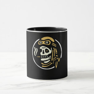 Vintages Biker-Ghost-Pilot Halloween-Funny-Geschen Tasse