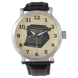 Vintages Bild für antike Schreibmaschinen Armbanduhr