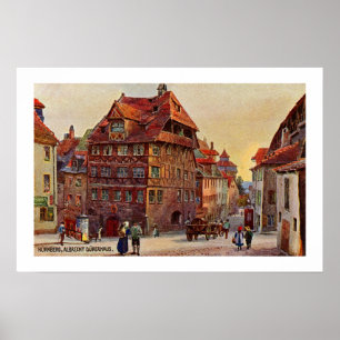 Vintages Bild Nürnberg Albrecht Dürer Hausart Poster