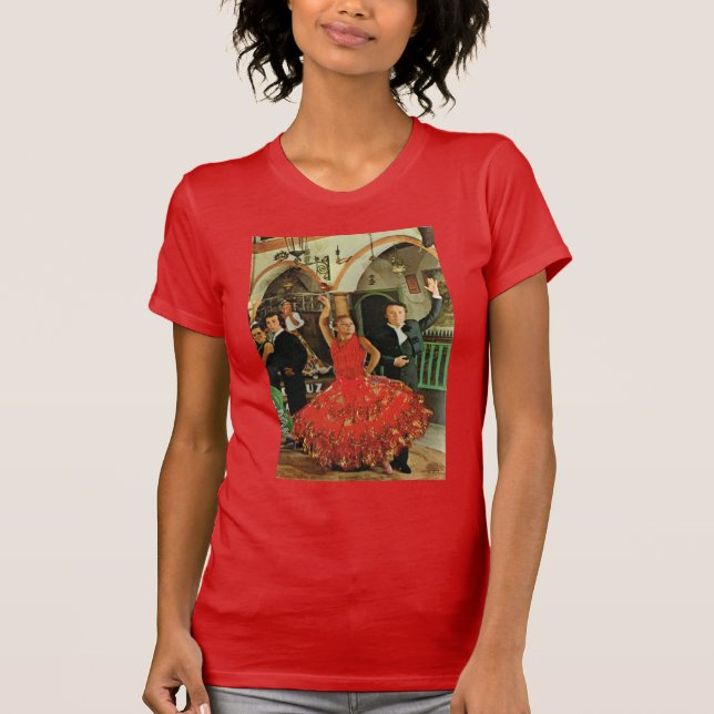 Vintages Bild, Spanien, Flamencotänzer T-Shirt (Vorderseite)