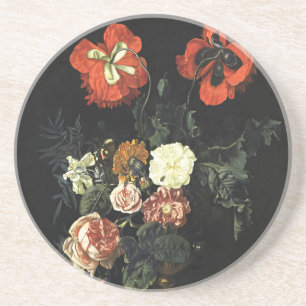 Vintages Bild Stillleben mit Blume Getränkeuntersetzer