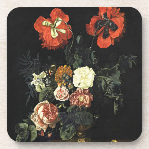 Vintages Bild Stillleben mit Blume Getränkeuntersetzer