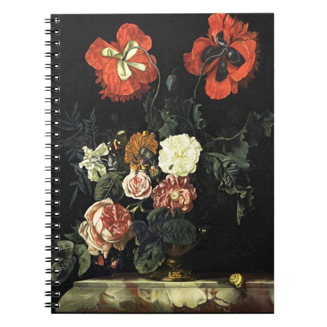 Vintages Bild Stillleben mit Blume Notizblock (Vorderseite)